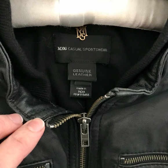 MANGO leather biker jacket - Picture 2 of 5